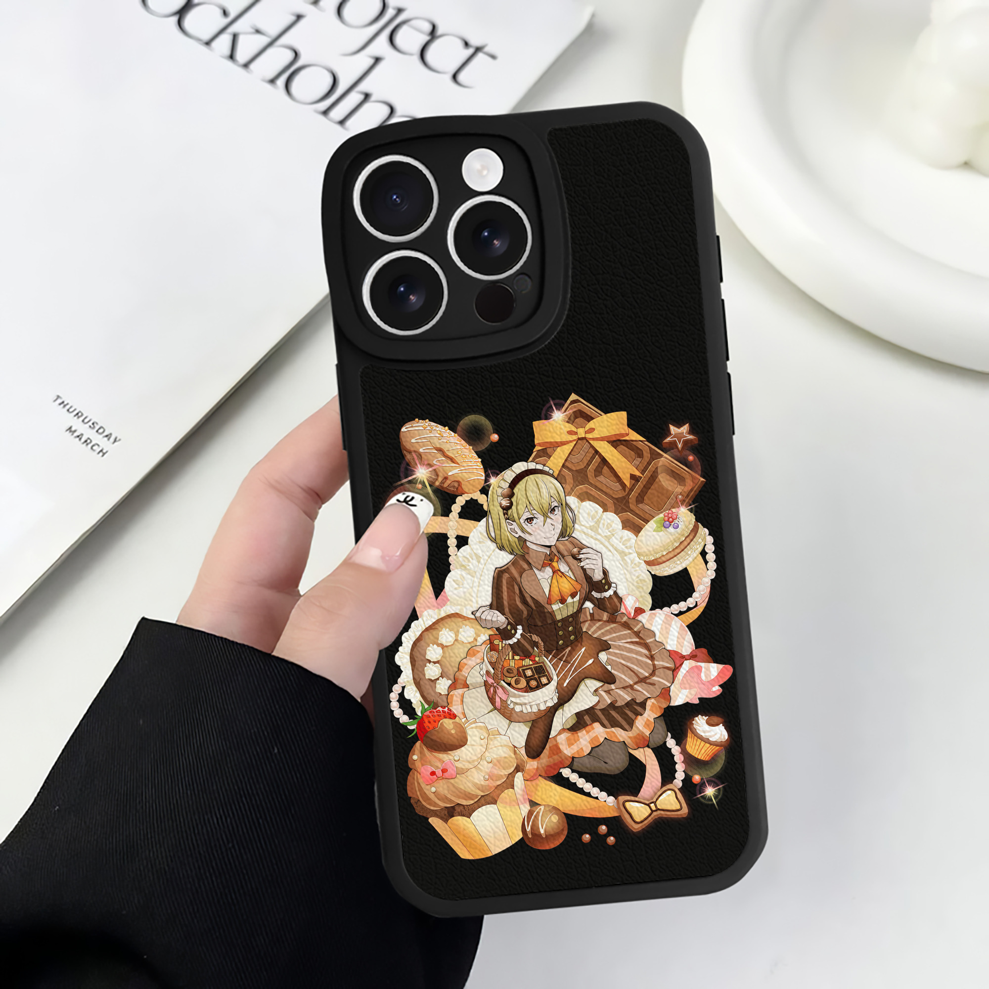 （画像用） 文豪ストレイドッグス Bungo Stray Dogs 【iPhone 16シリーズ対応】シリコンスマホケース（レザー調） 材質：シリコン